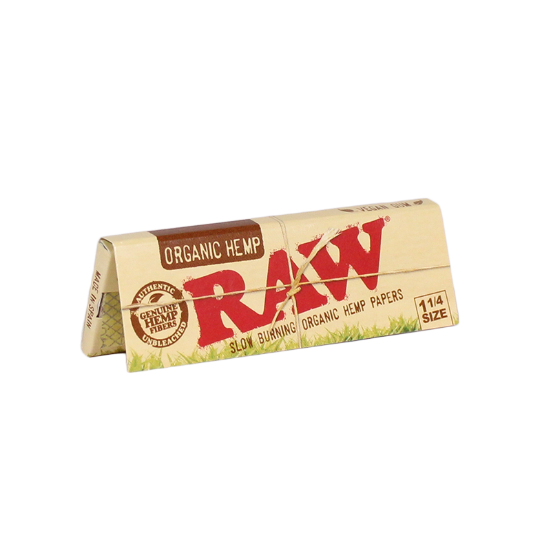 RAW Organic Hemp rolling papers 1¼ / King Size Brothers Smoke Supply, Chino CA