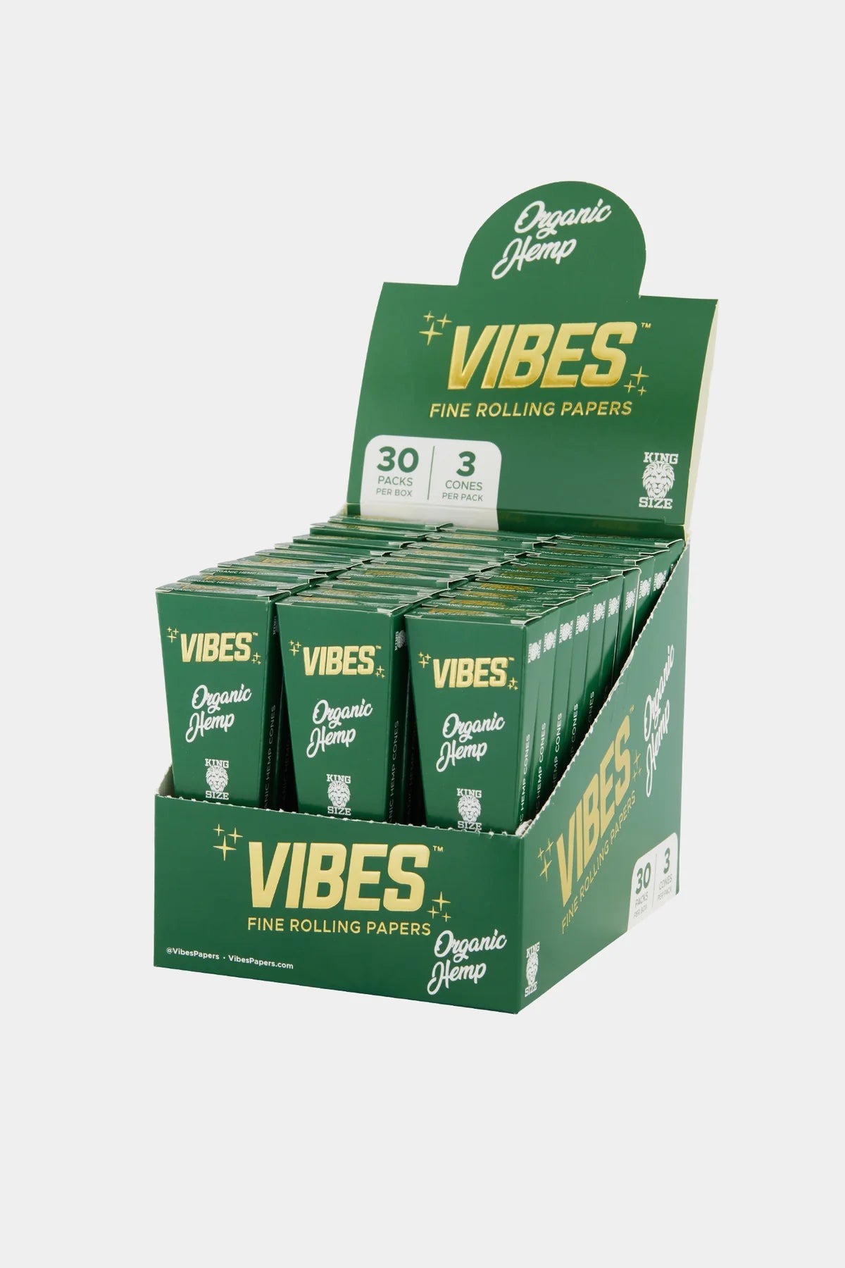 Vibes Organic Hemp pre-rolled cones — 1¼ / King Size Brothers Smoke Supply, Chino CA
