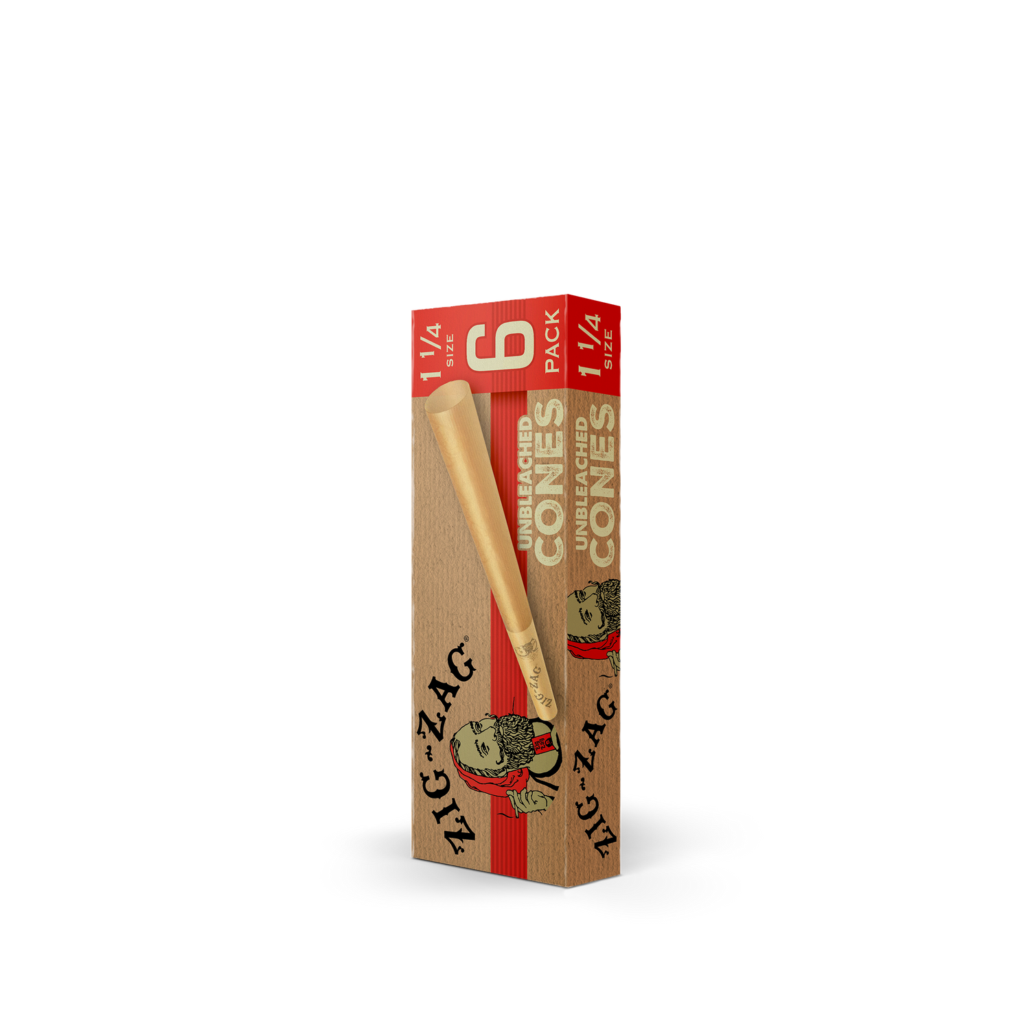 Zig Zag Unbleached pre-rolled cones 1¼ / King Size  Brothers Smoke Supply, Chino CA