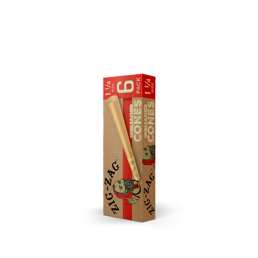 Zig Zag Unbleached pre-rolled cones 1¼ / King Size  Brothers Smoke Supply, Chino CA